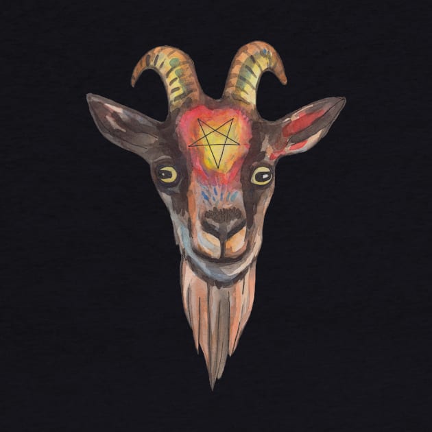 Satanic pet goat occult by deadblackpony